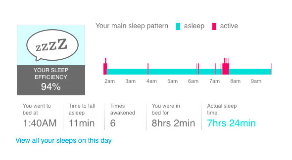 Fitbit Zip Track Sleep