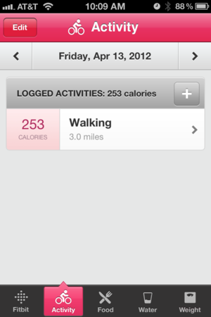 The iPhone App: Activity